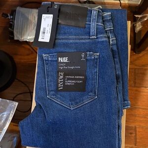 PAIGE Vintage Blue Stretch Denim Ankle Jeans